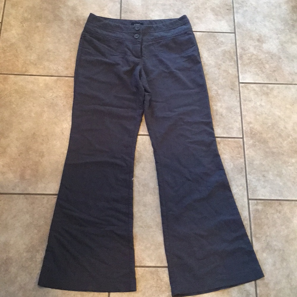 Dark grey flare leg dress pants